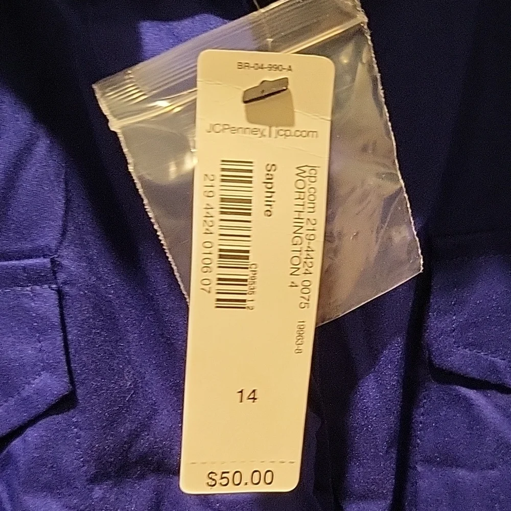 Worthington Royal Blue Short Sleeve Dress - Picture 3 of 5